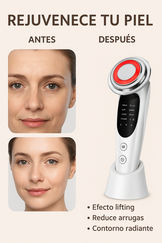 MASAJEADOR FACIAL ✨Luce una piel más firme, luminosa y joven en solo 10 minutos al día.
